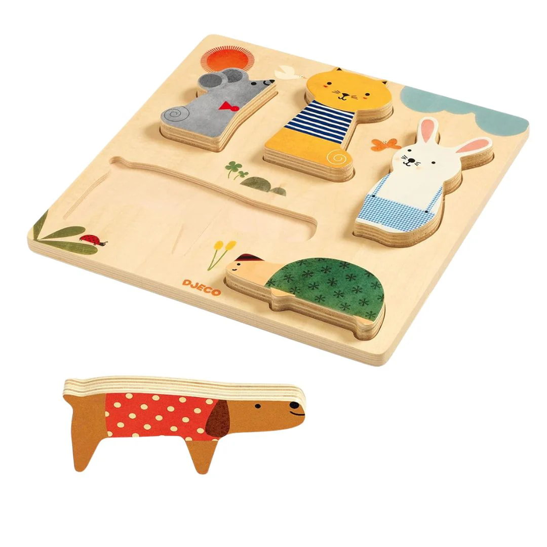 Wooden Puzzle - Woodypets by Djeco - Image 3