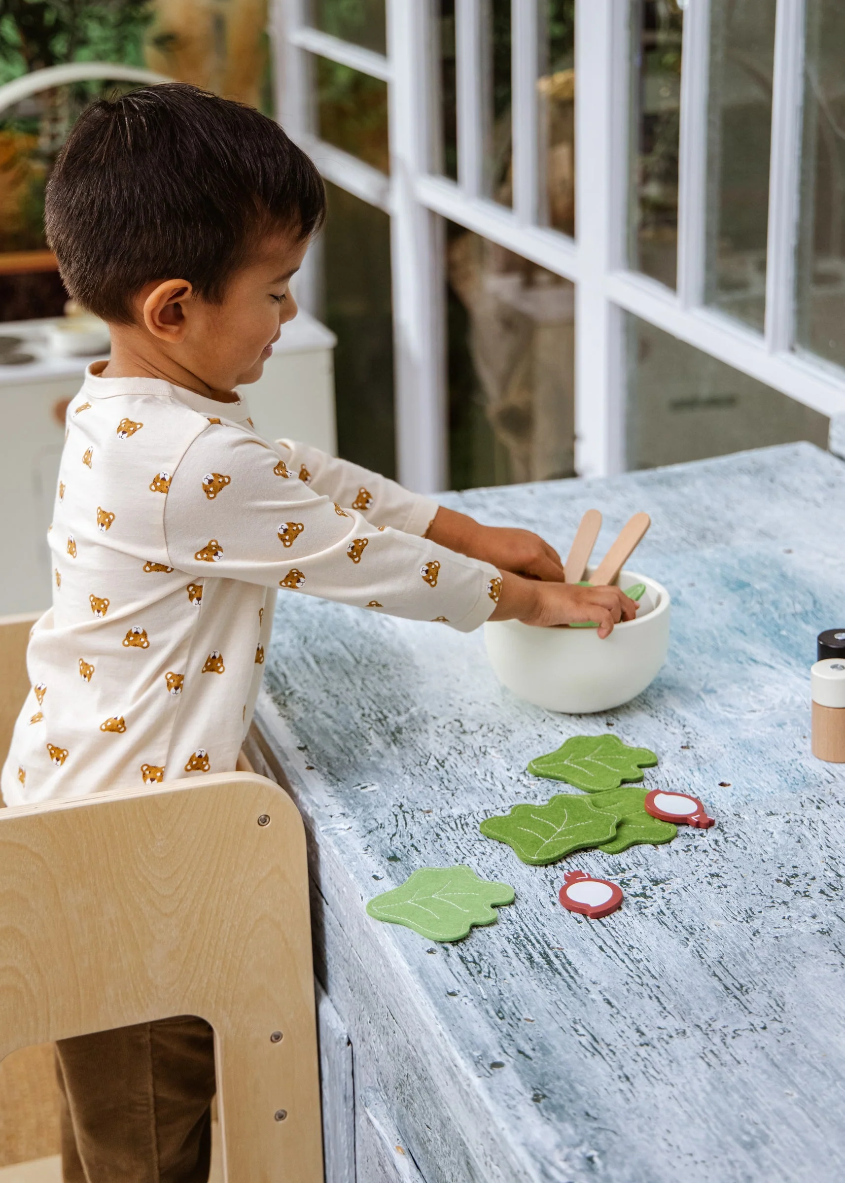 Wooden Salad Playset by Coco Village - Image 2