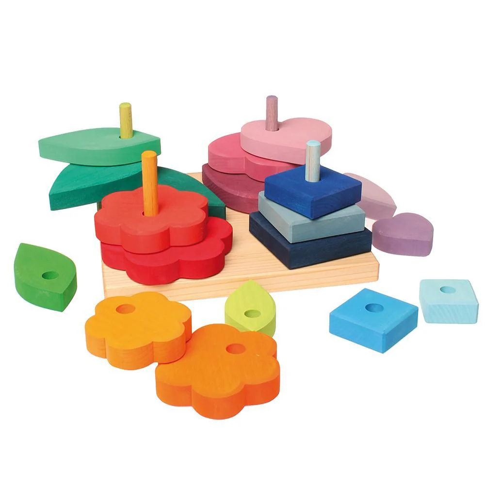 Wooden Stacking Game Shapes by Grimm's - Image 3