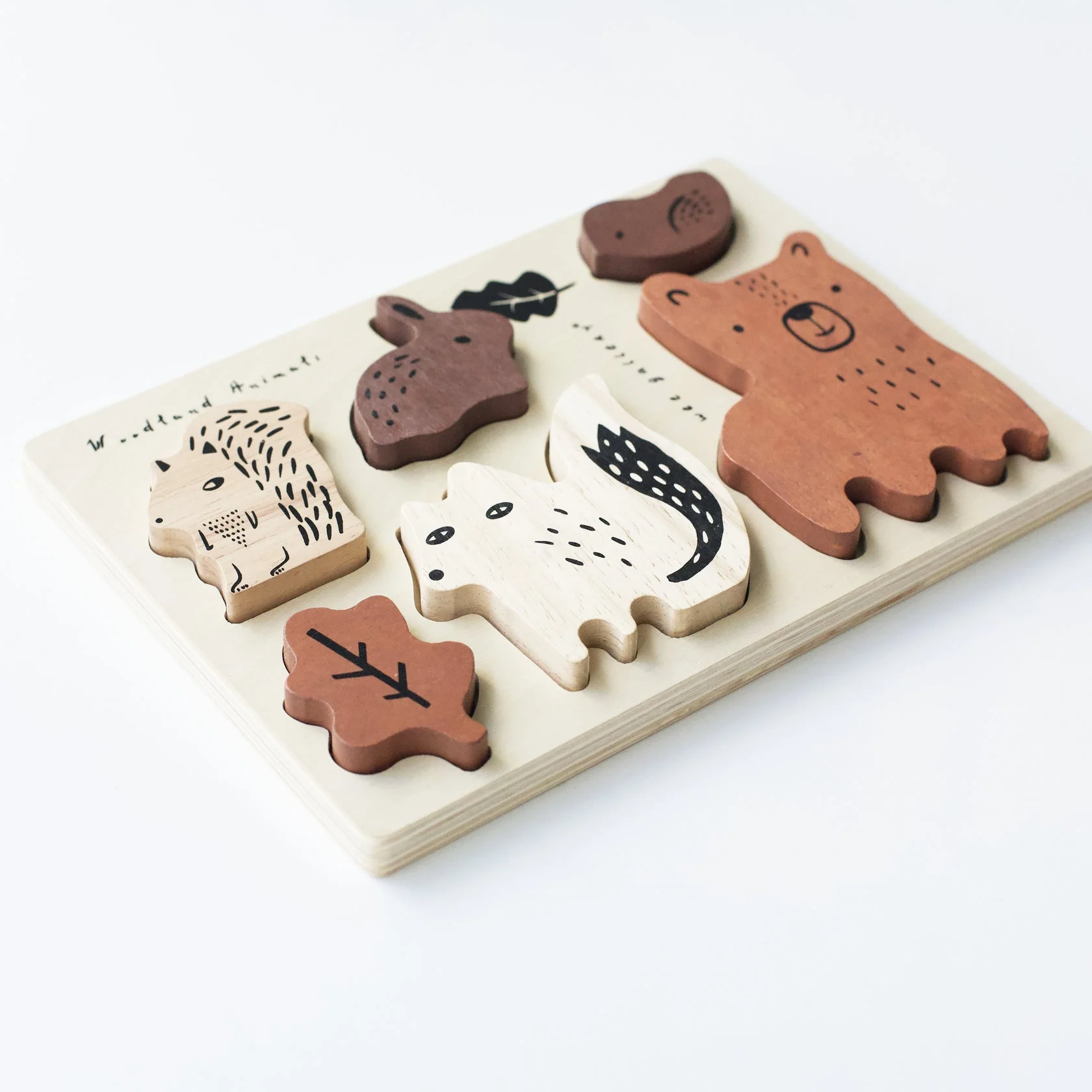 Wooden Tray Puzzle - Woodland Animals by Wee Gallery - Image 5