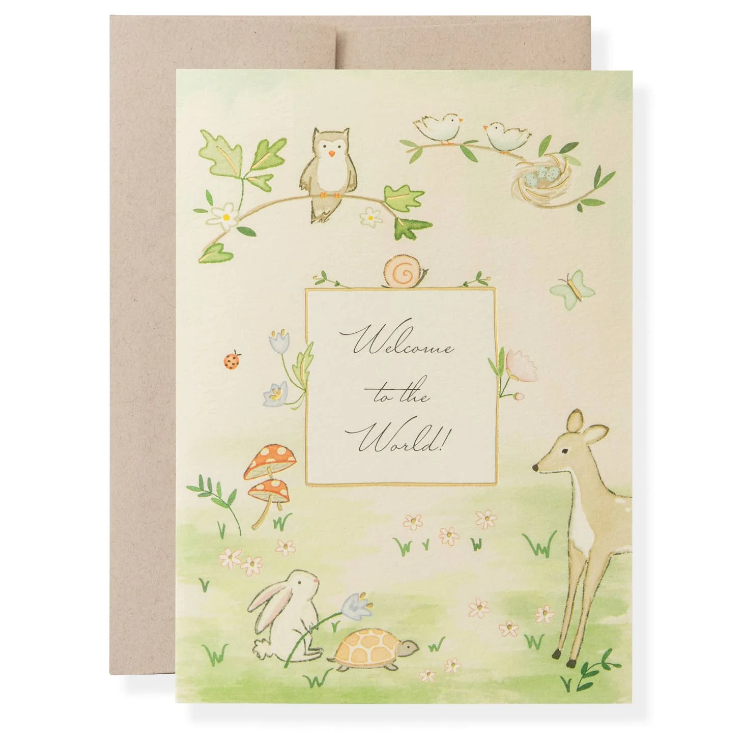 Woodland Baby Greeting Card by Karen Adams Designs