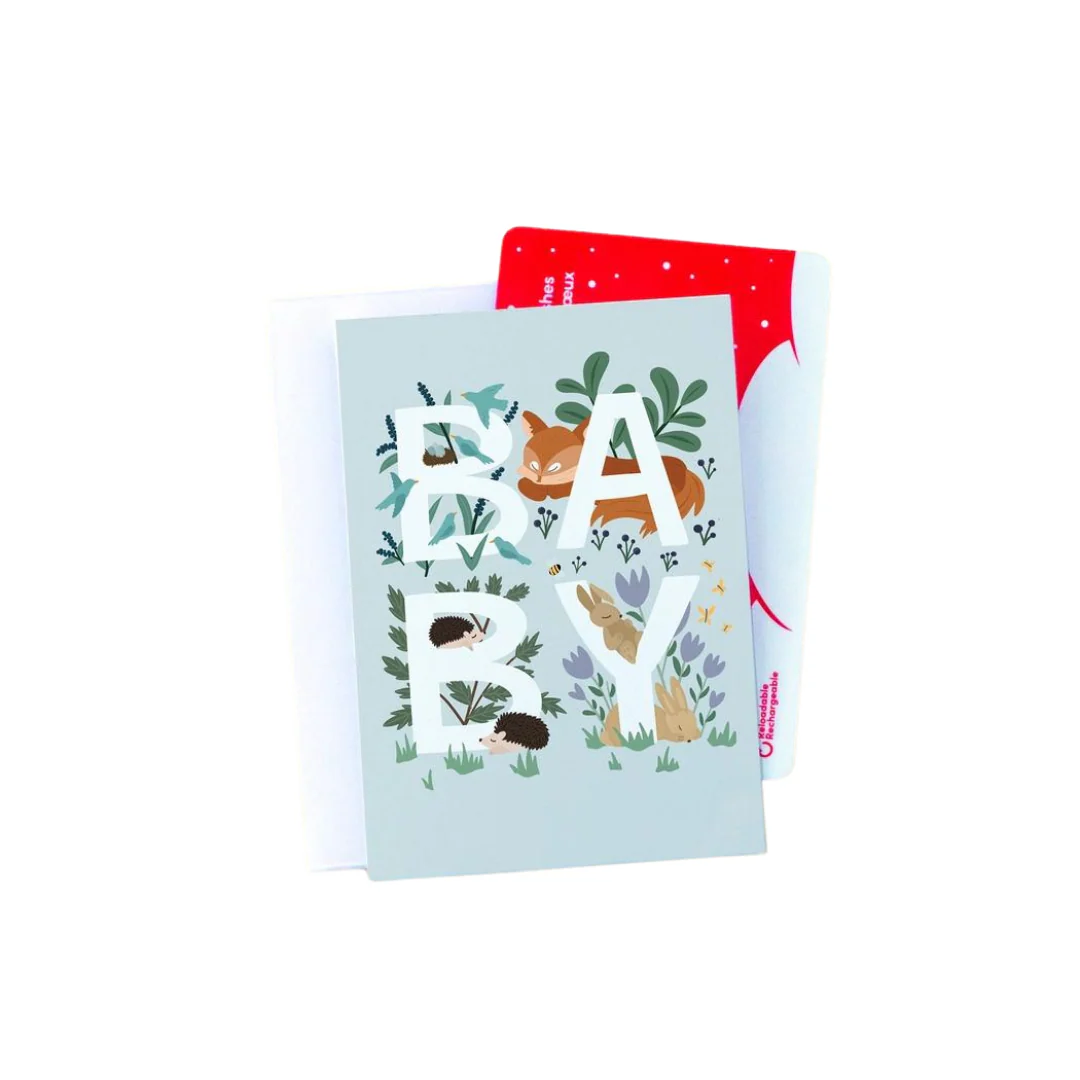 Woodland Baby Mini Card by Pedaller Designs - Image 2
