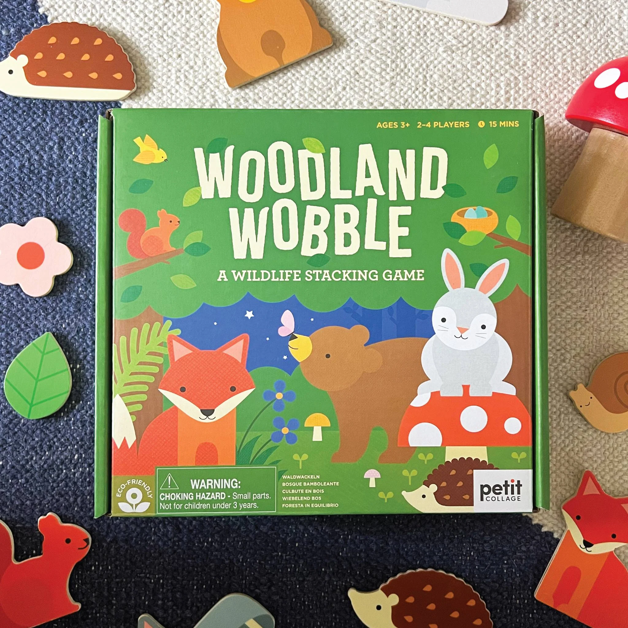 Woodland Wobble: A Wildlife Stacking Game by Petit Collage - Image 3