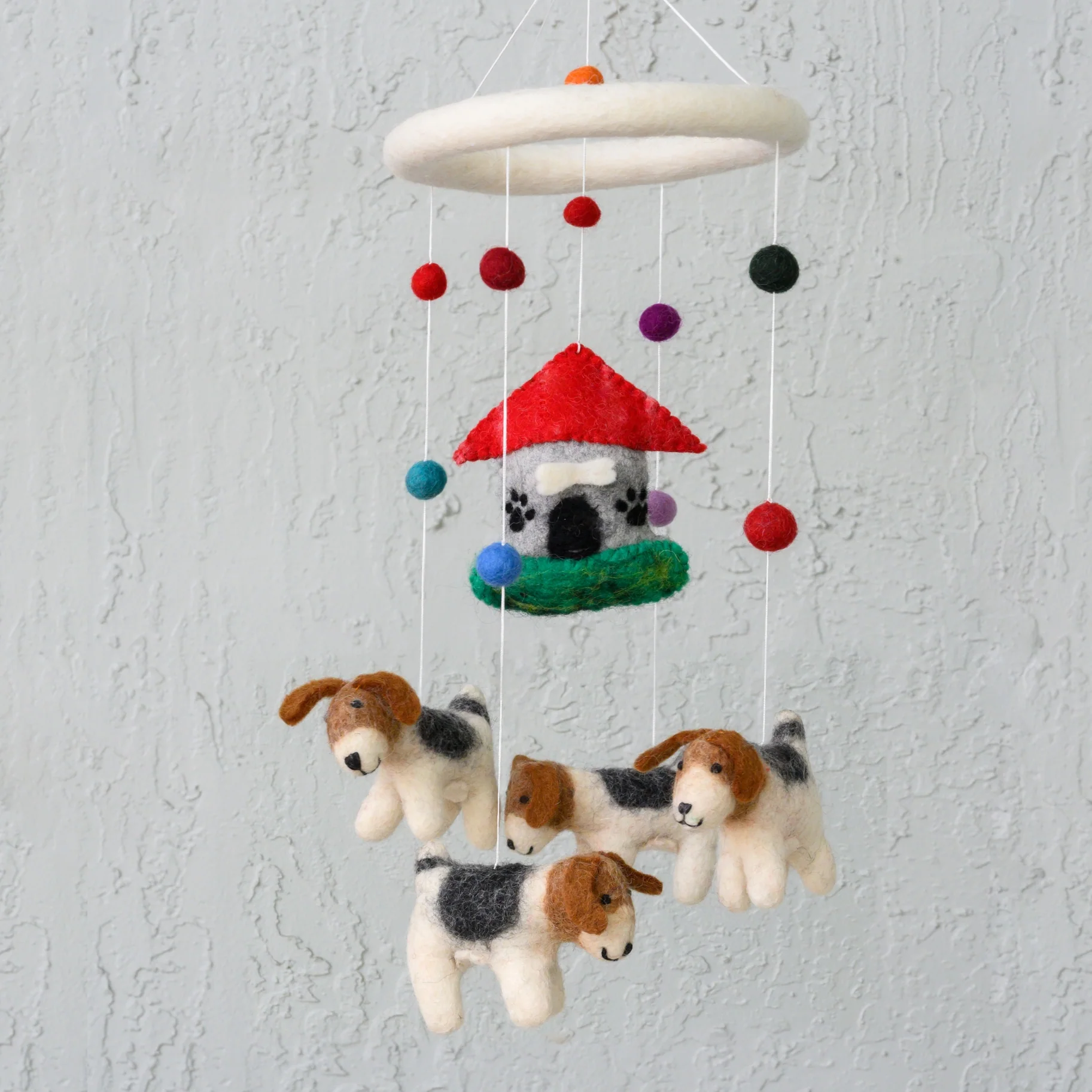 Wool Mobile - Dogs and Dog House by The Winding Road - Image 2
