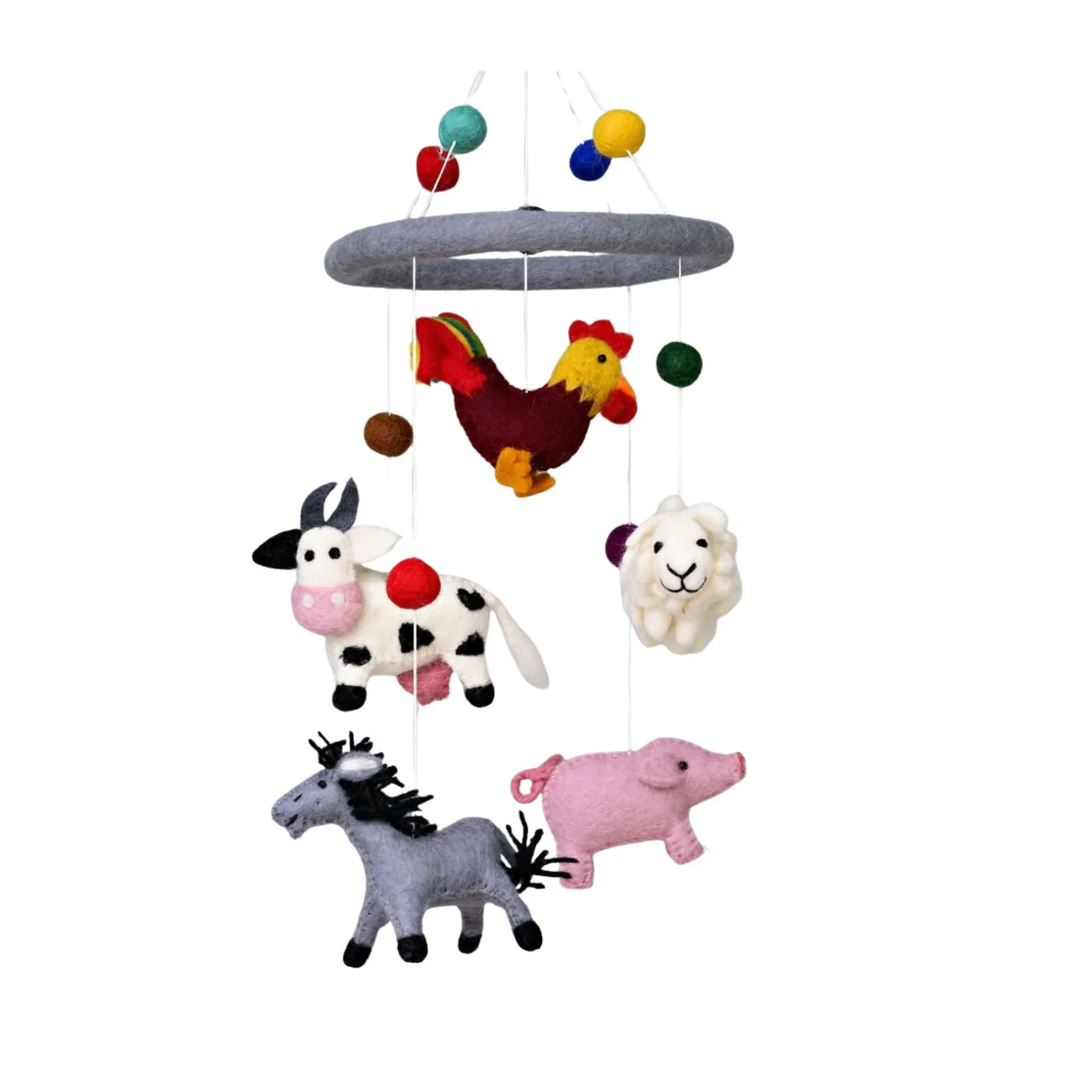 Wool Mobile - Farm Animals by The Winding Road