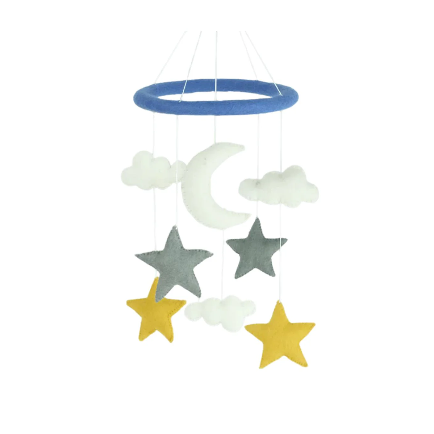 Wool Mobile - Stars and Moon by The Winding Road