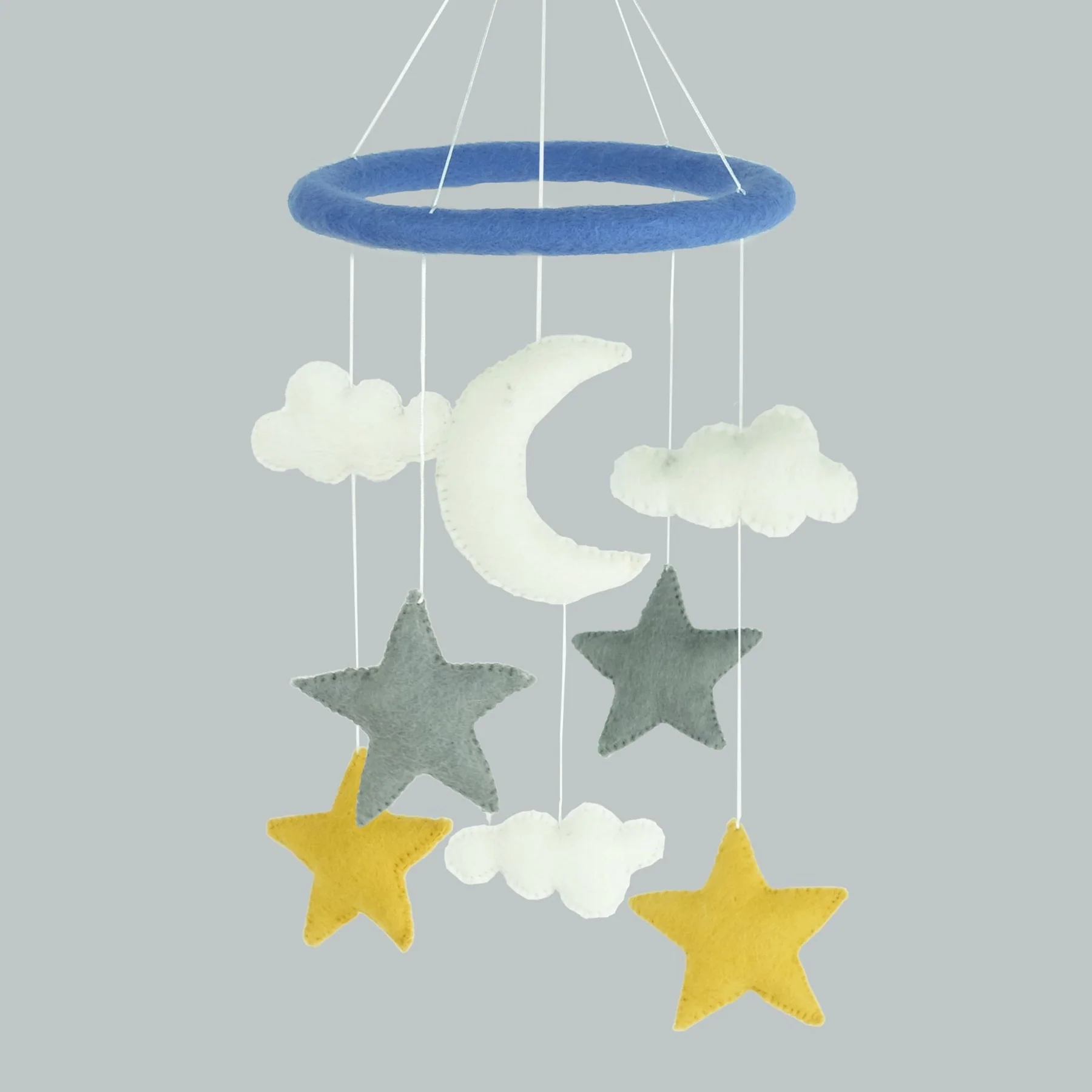 Wool Mobile - Stars and Moon by The Winding Road - Image 2