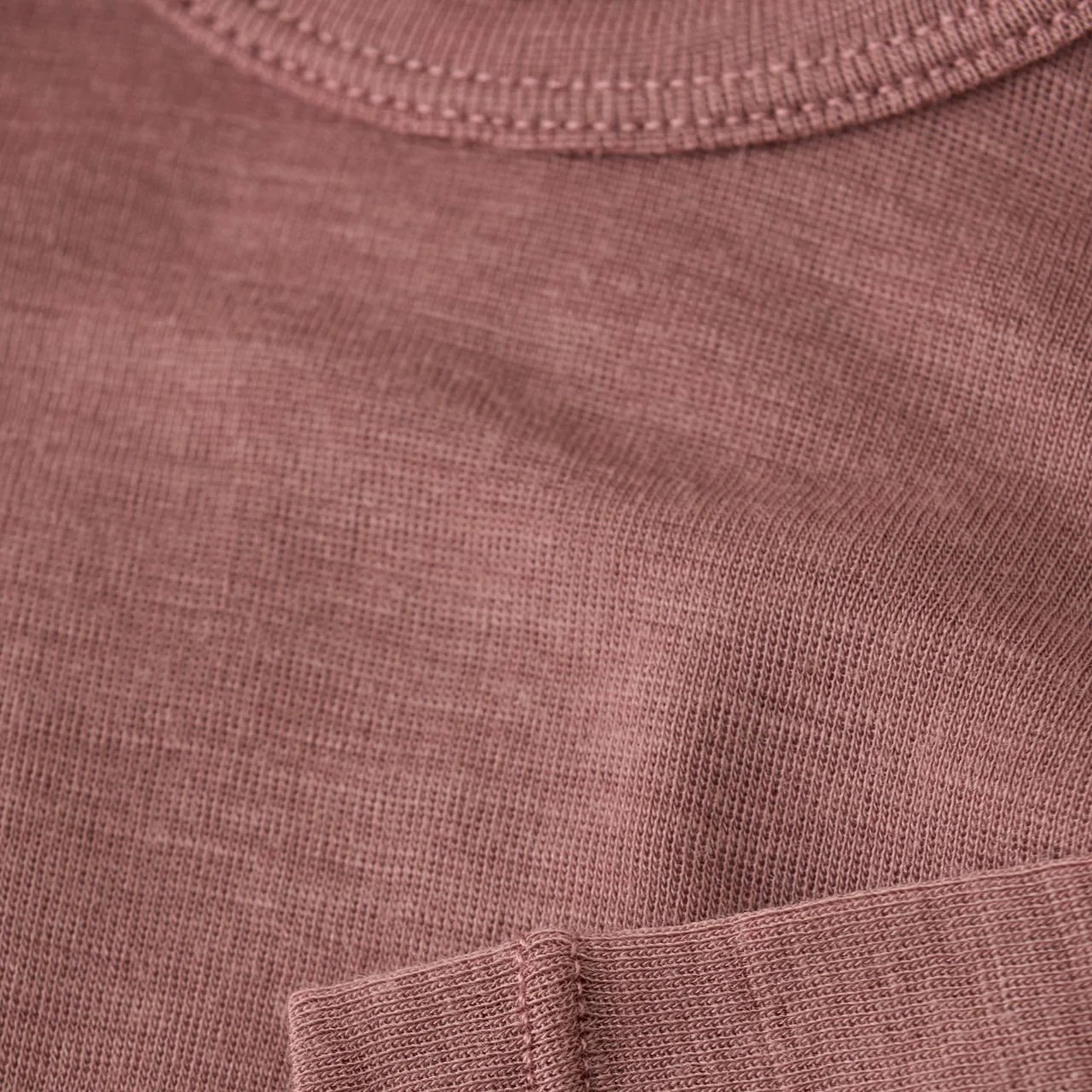 Wool/Silk Long Sleeve Bodysuit - Burlwood by Huttelihut - FINAL SALE - Image 3