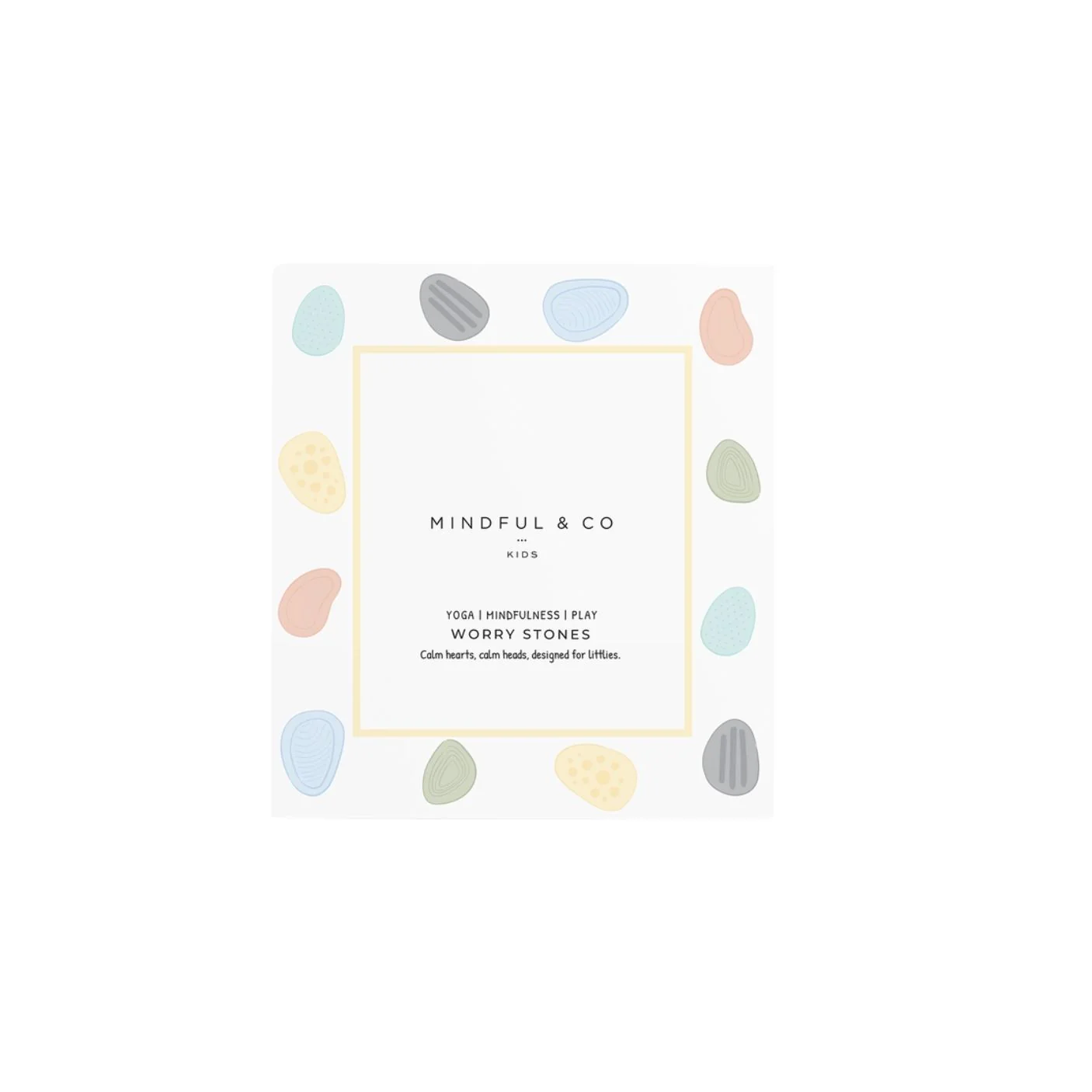 Worry Stones Calming Sensory Fidget For Kids (Set of 6) by Mindful and Co