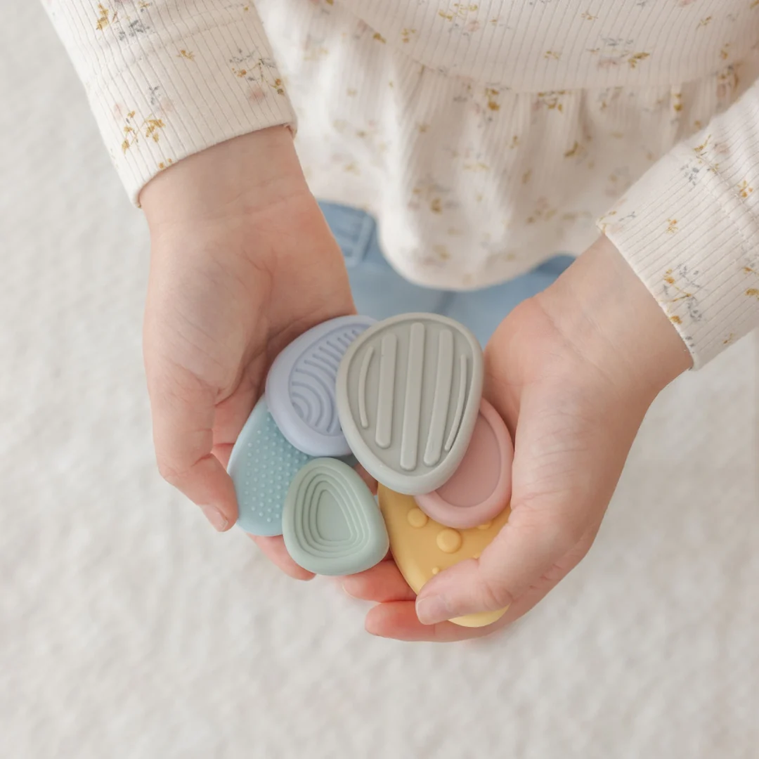 Worry Stones Calming Sensory Fidget For Kids (Set of 6) by Mindful and Co - Image 2