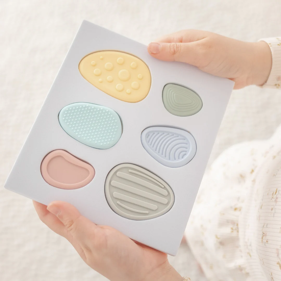 Worry Stones Calming Sensory Fidget For Kids (Set of 6) by Mindful and Co - Image 5