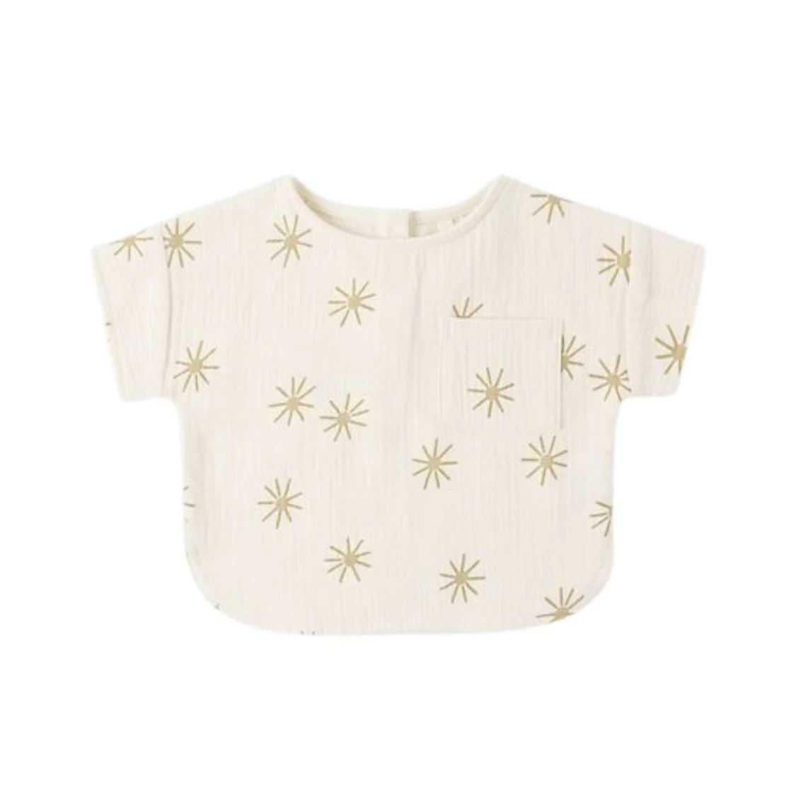 Woven Boxy Top - Sunburst by Quincy Mae