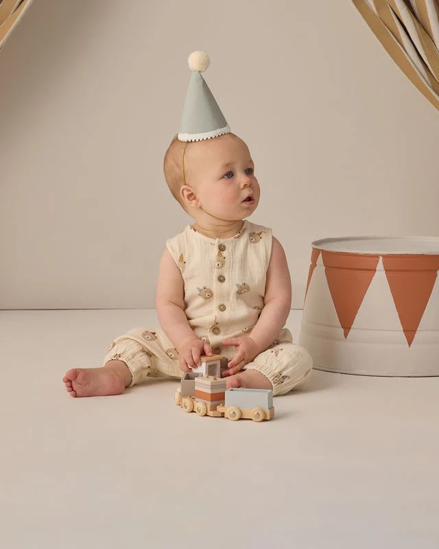 Woven Jumpsuit - Party Bears by Quincy Mae - Image 5