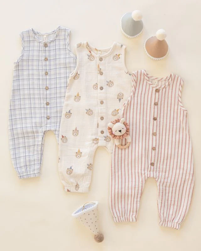 Woven Jumpsuit - Party Bears by Quincy Mae - Image 8