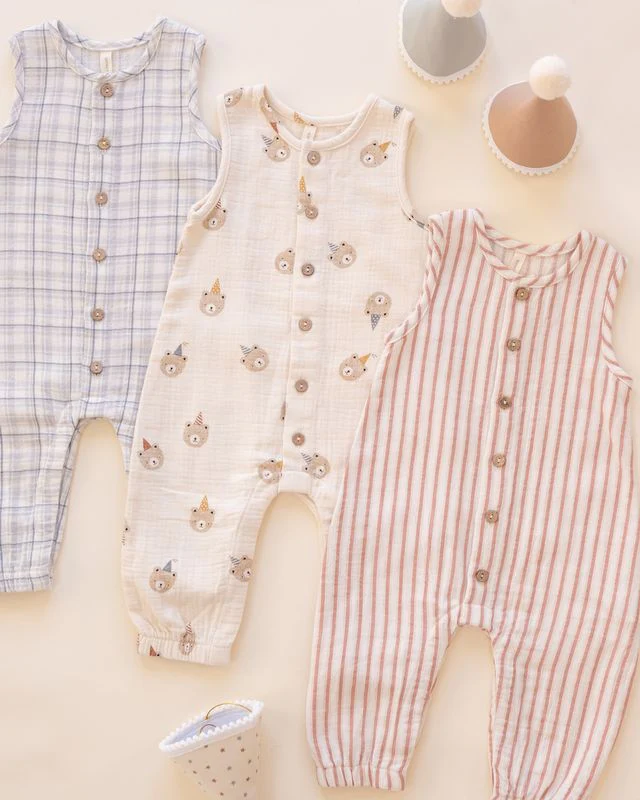 Woven Jumpsuit - Party Bears by Quincy Mae - Image 9