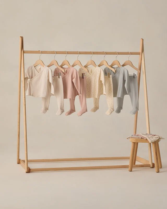 Wrap Top + Footed Pant Set - Blush by Quincy Mae - Image 10