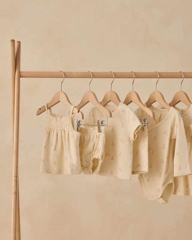 Wrap Top + Footed Pant Set - Bunnies by Quincy Mae - Image 8