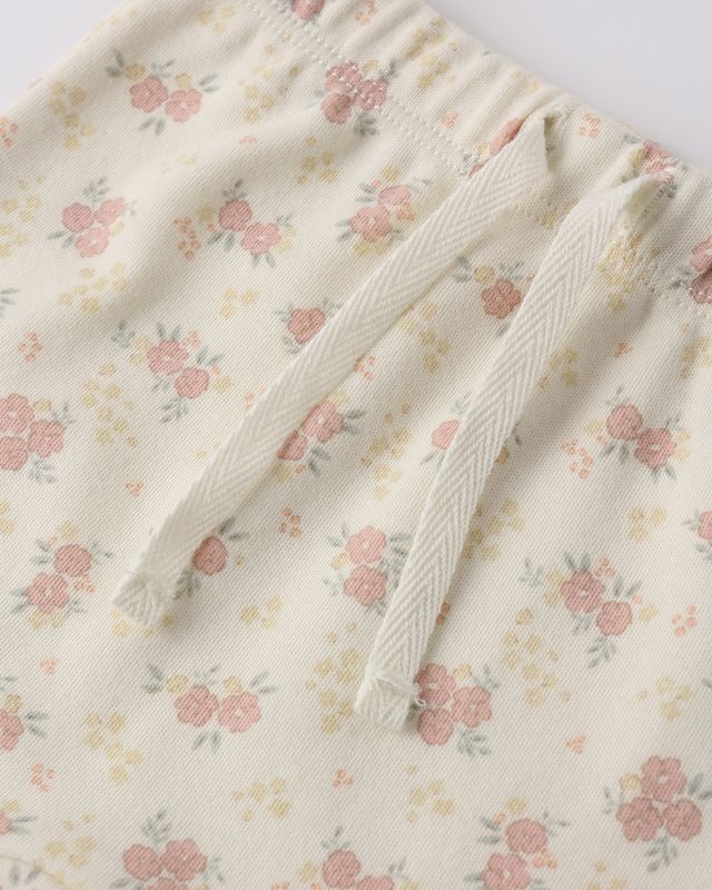 Wrap Top + Footed Pant Set - Flower Field by Quincy Mae - Image 4