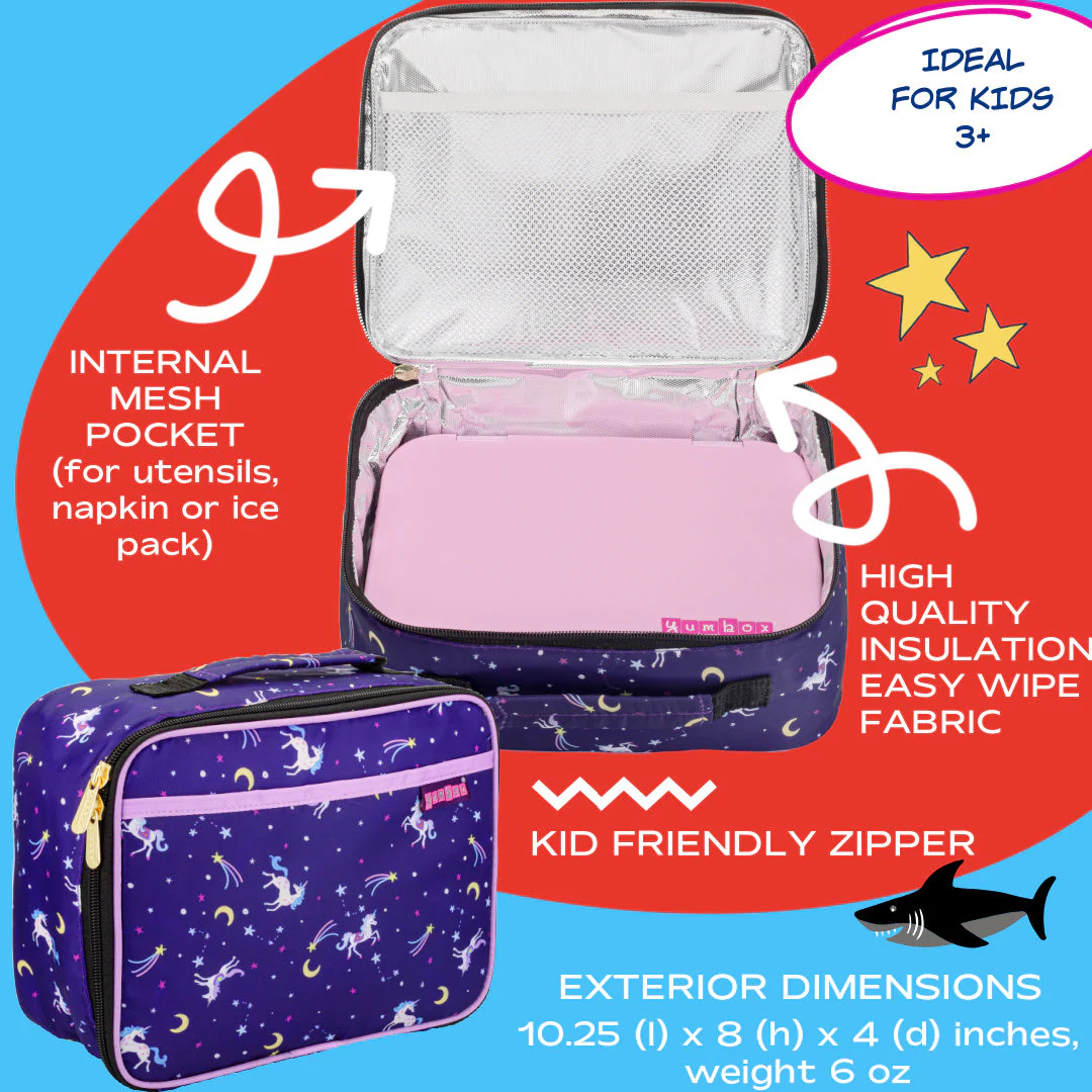 Yumbox Classic Lunch Bag - Unicorn Purple - Image 6