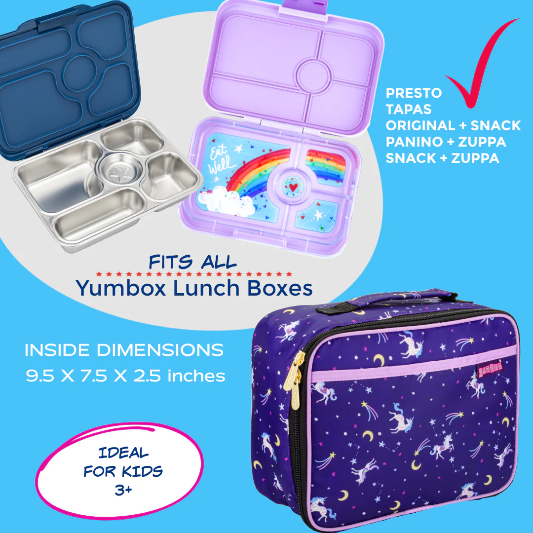 Yumbox Classic Lunch Bag - Unicorn Purple - Image 7