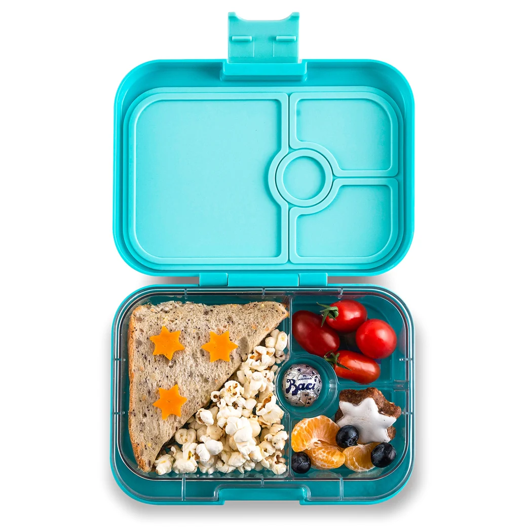 Yumbox Leakproof Sandwich Friendly Bento Box - 4 Compartment - Misty Aqua by YumBox - Image 3