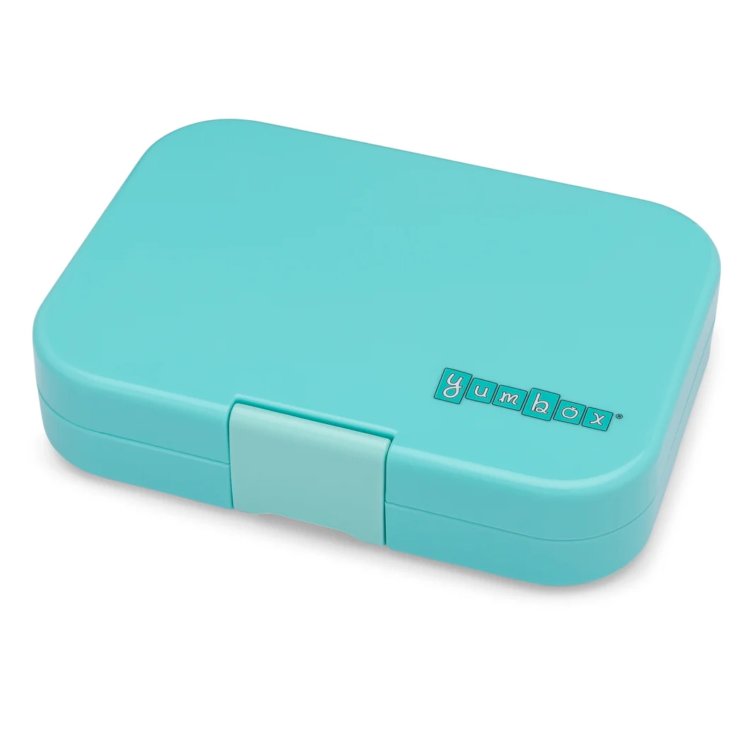 Yumbox Leakproof Sandwich Friendly Bento Box - 4 Compartment - Misty Aqua by YumBox - Image 4