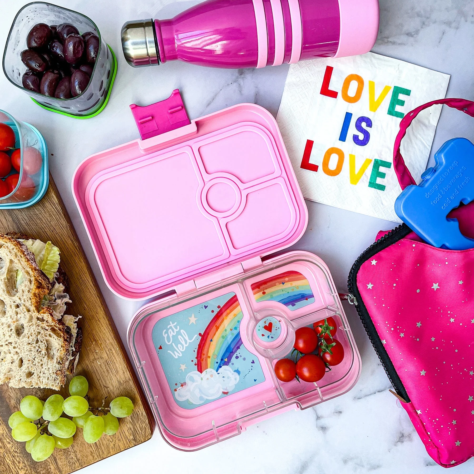 Yumbox Panino Leakproof Bento Box - 4 Compartment - Power Pink - Image 3