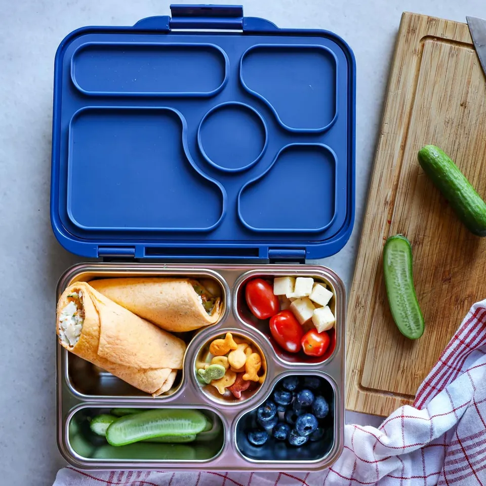 Yumbox Presto Leakproof Stainless Steel Bento Box - Tulum Blue - Image 6