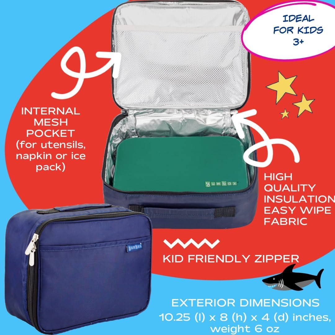 Yumbox Spacious Classic Lunch Bag - Navy Blue - Image 4