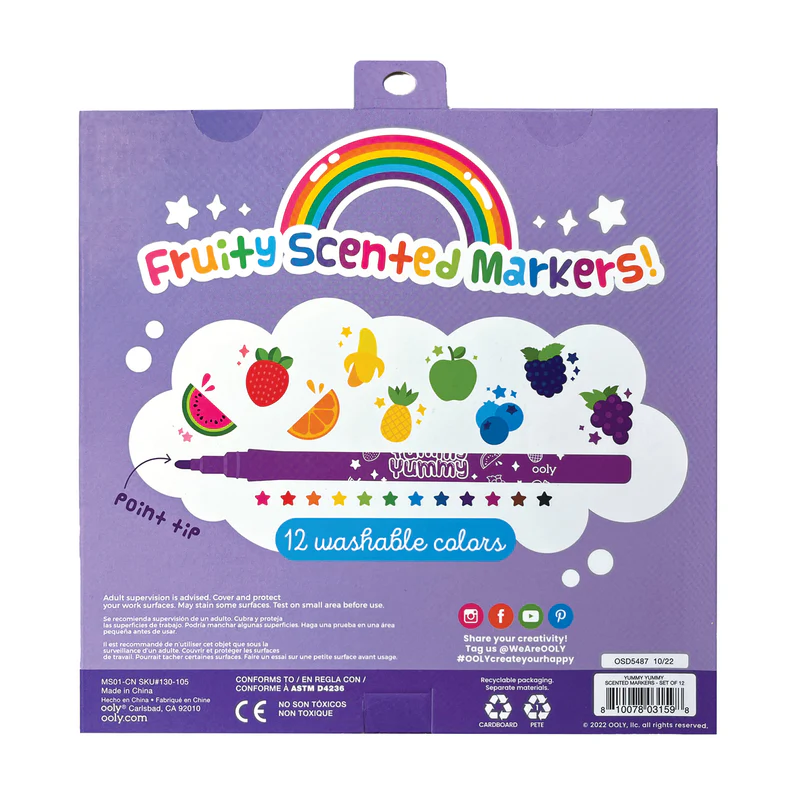 Yummy Yummy Scented Markers - Set of 12 by OOLY - Image 6