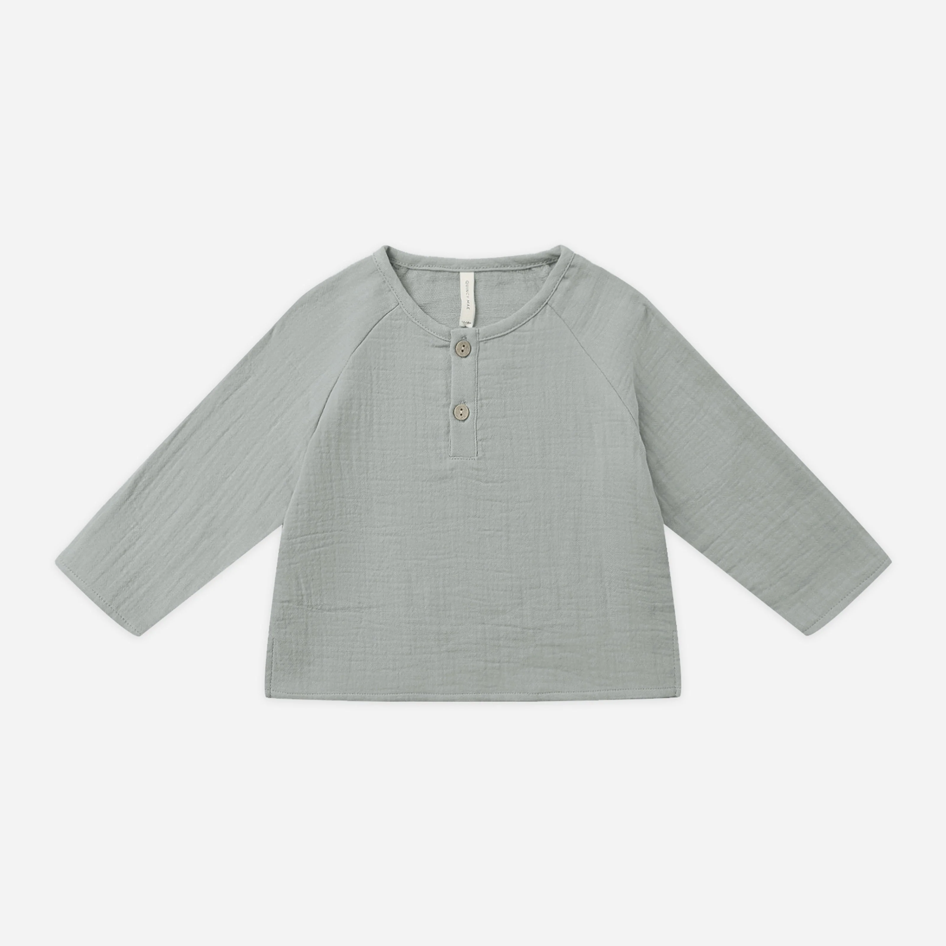 Zion Shirt - Steel Blue by Quincy Mae - FINAL SALE - Image 6