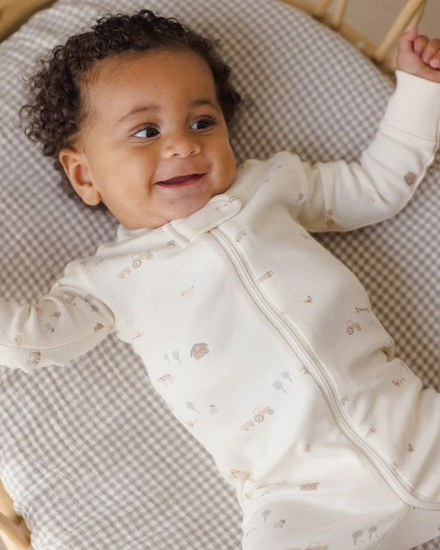 Zip Long Sleeve Sleeper - Farm by Quincy Mae - Image 2