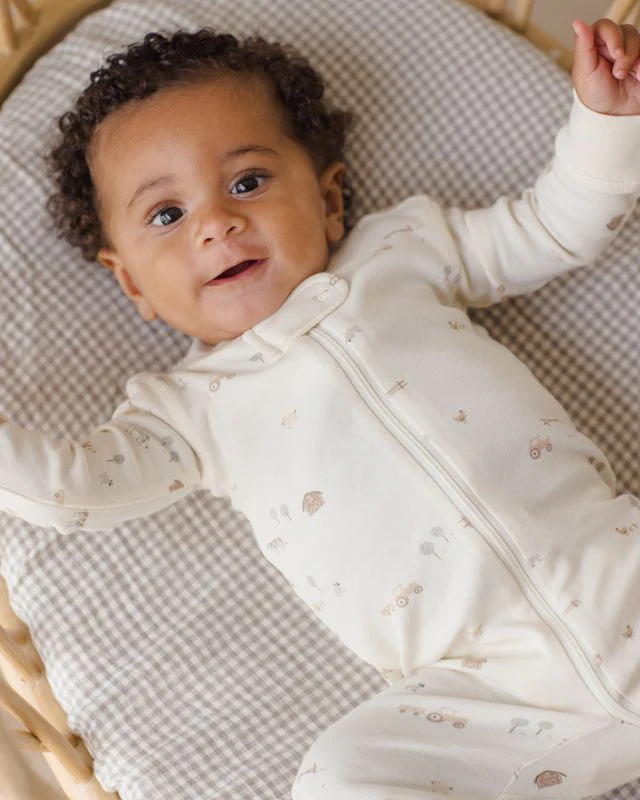 Zip Long Sleeve Sleeper - Farm by Quincy Mae - Image 3