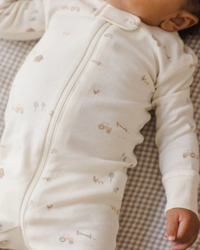 Zip Long Sleeve Sleeper - Farm by Quincy Mae - Image 4