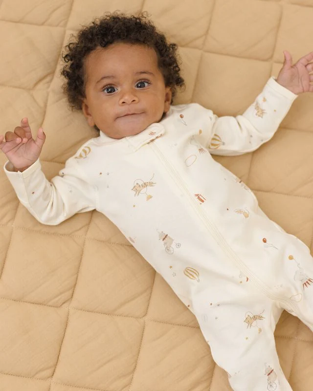Zip Long Sleeve Sleeper Footie - Carnival by Quincy Mae - Image 3