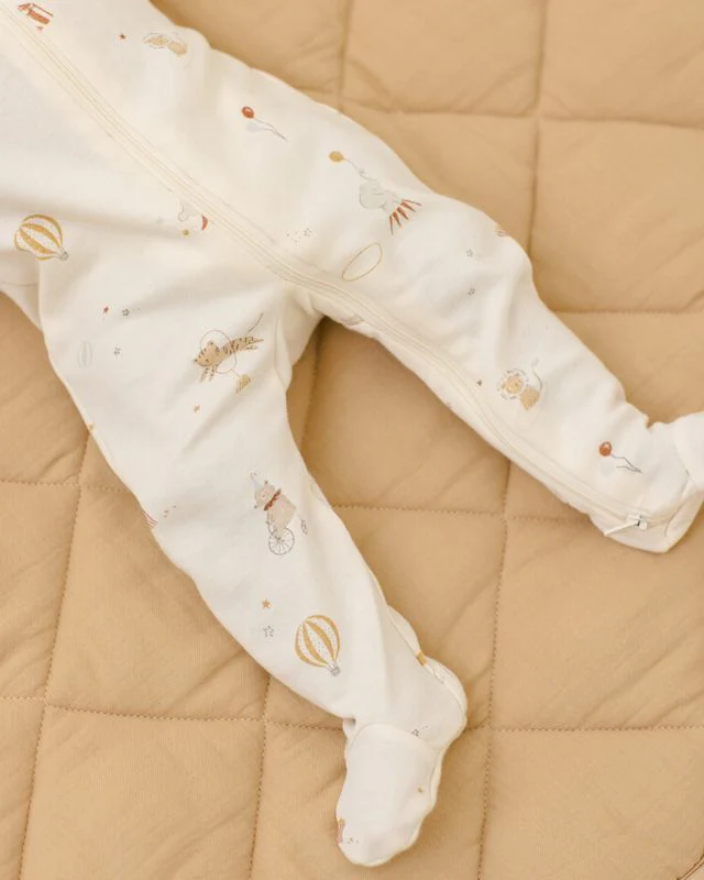 Zip Long Sleeve Sleeper Footie - Carnival by Quincy Mae - Image 5