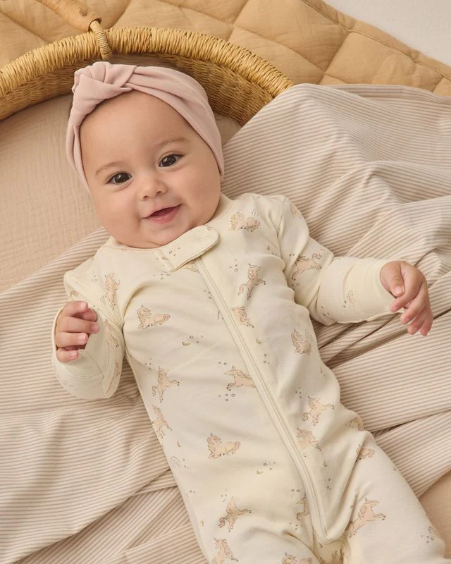 Zip Long Sleeve Sleeper - Unicorns by Quincy Mae - Image 2