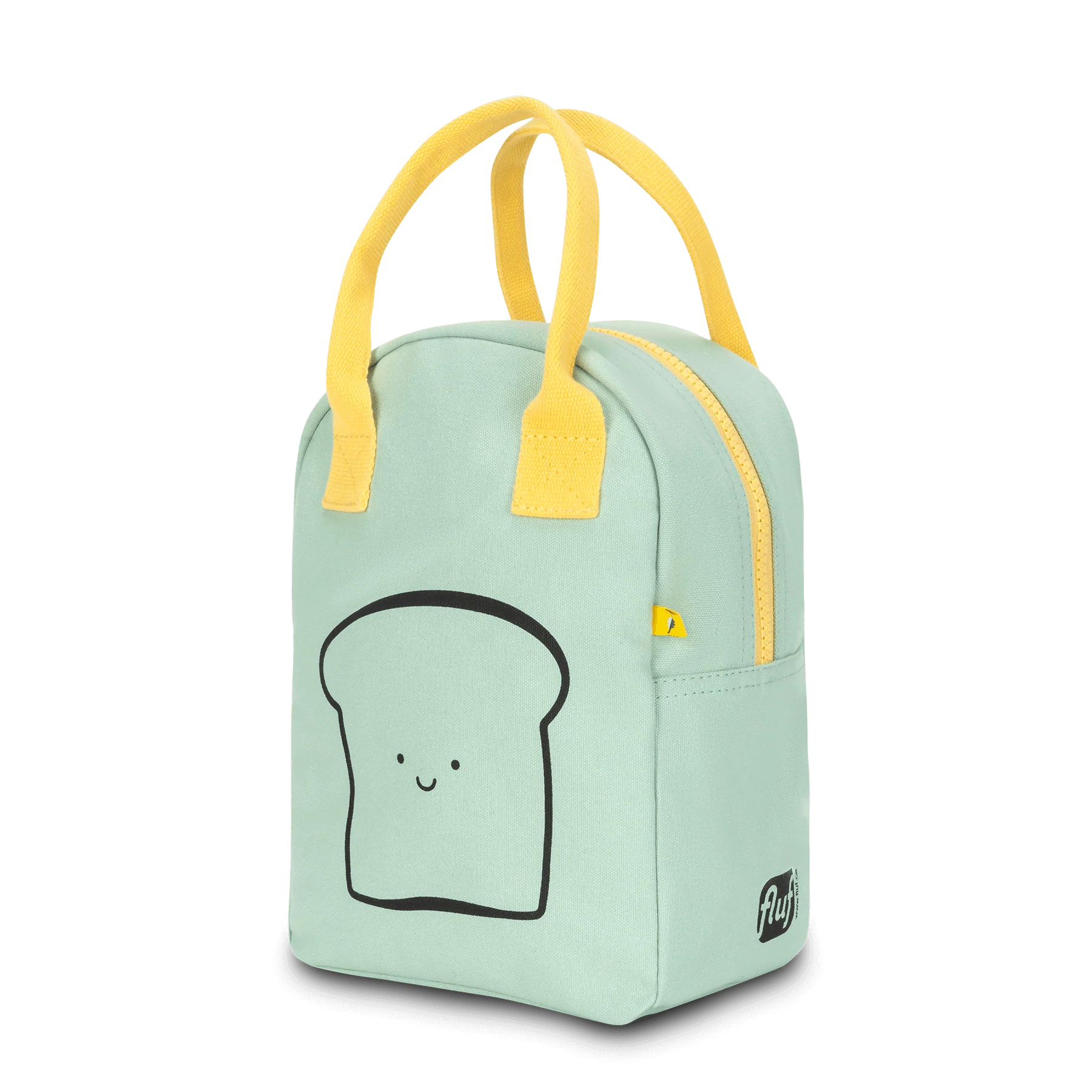 Zipper Lunch Bag - Happy Bread in Mint by Fluf - Image 3