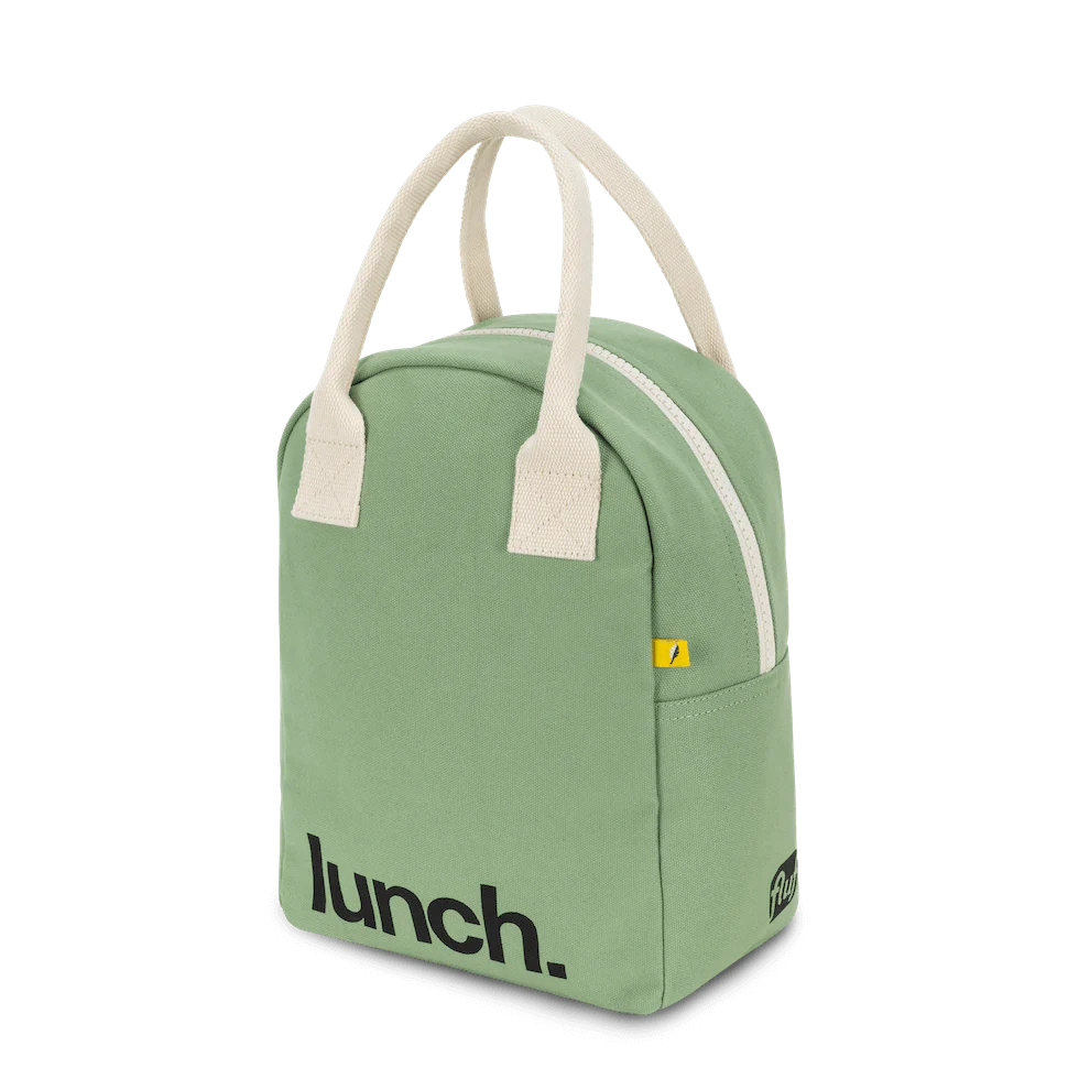 Zipper Lunch Bag - 'Lunch' in Moss by Fluf - Image 3