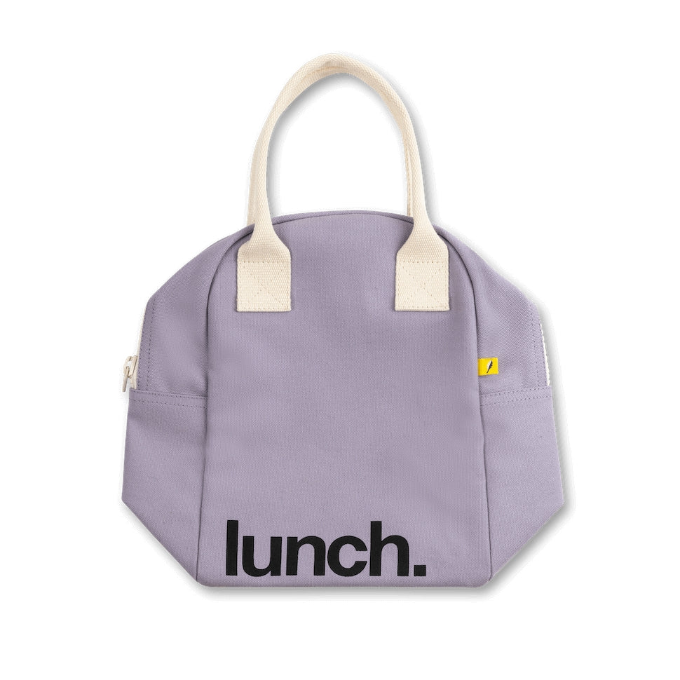 Zipper Lunch Bag - ‘Lunch’ in Lavender by Fluf - Image 4