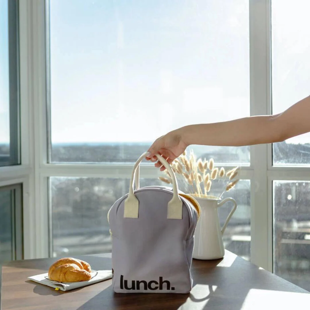 Zipper Lunch Bag - ‘Lunch’ in Lavender by Fluf - Image 7