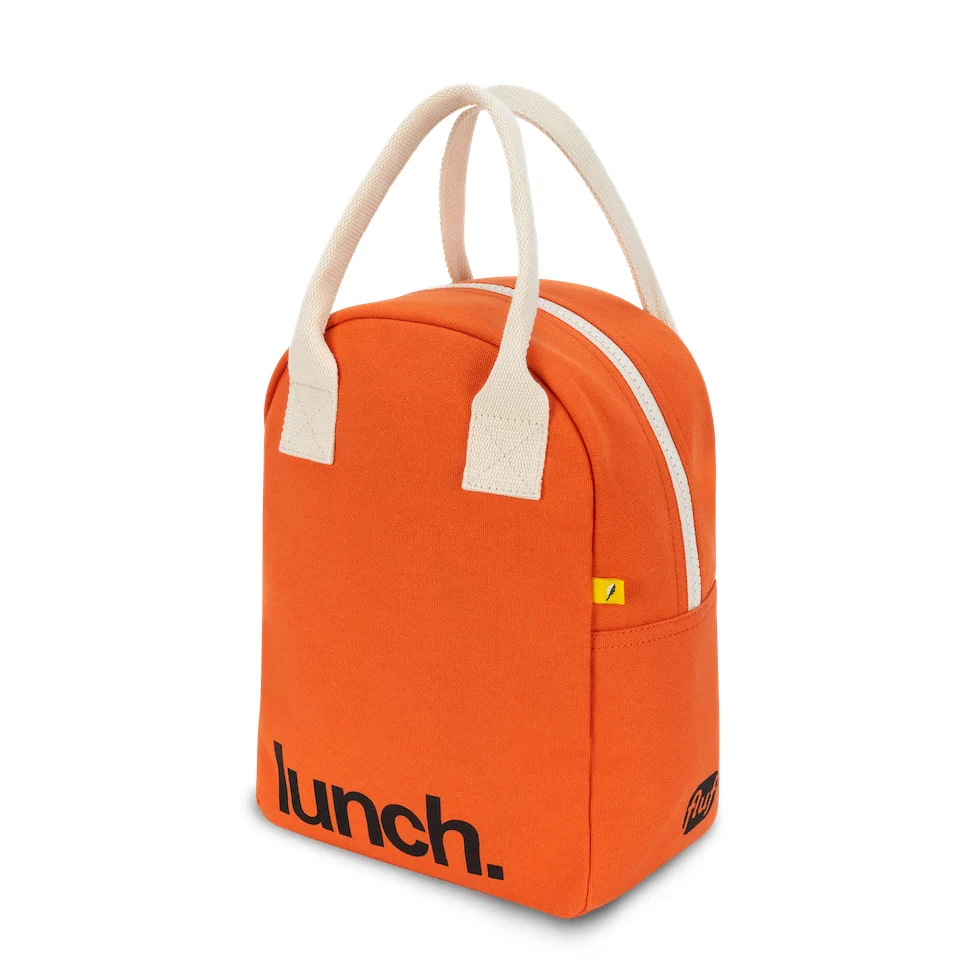 Zipper Lunch Bag - ‘Lunch’ in Poppy by Fluf - Image 3