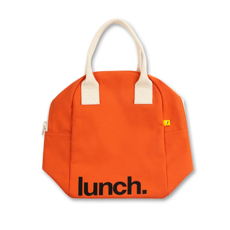 Zipper Lunch Bag - ‘Lunch’ in Poppy by Fluf - Image 4