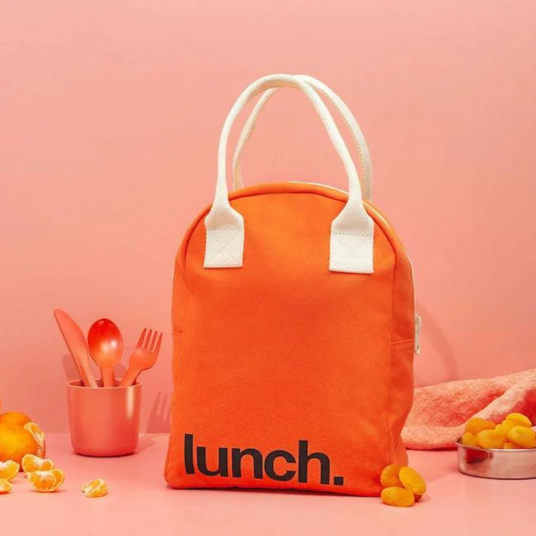 Zipper Lunch Bag - ‘Lunch’ in Poppy by Fluf - Image 7