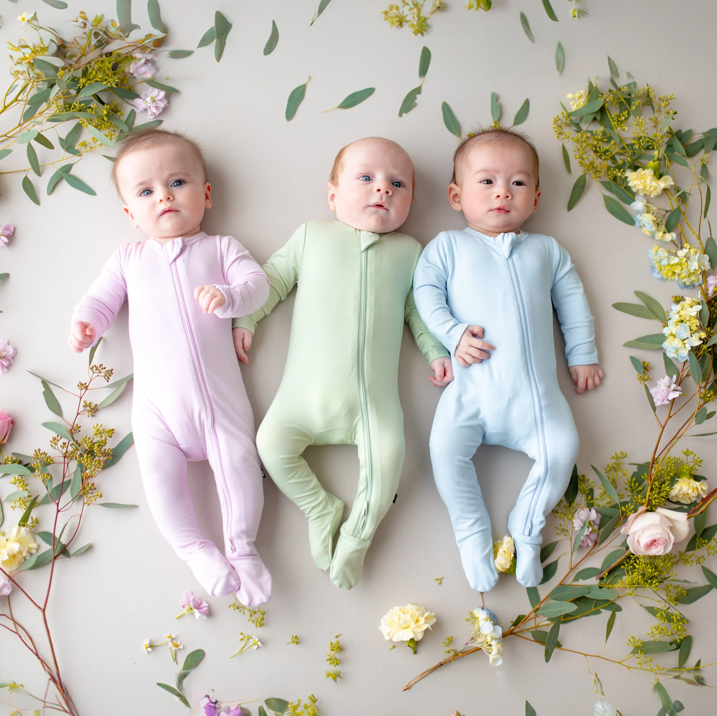 Zippered Footie - Basil by Kyte Baby - Image 4