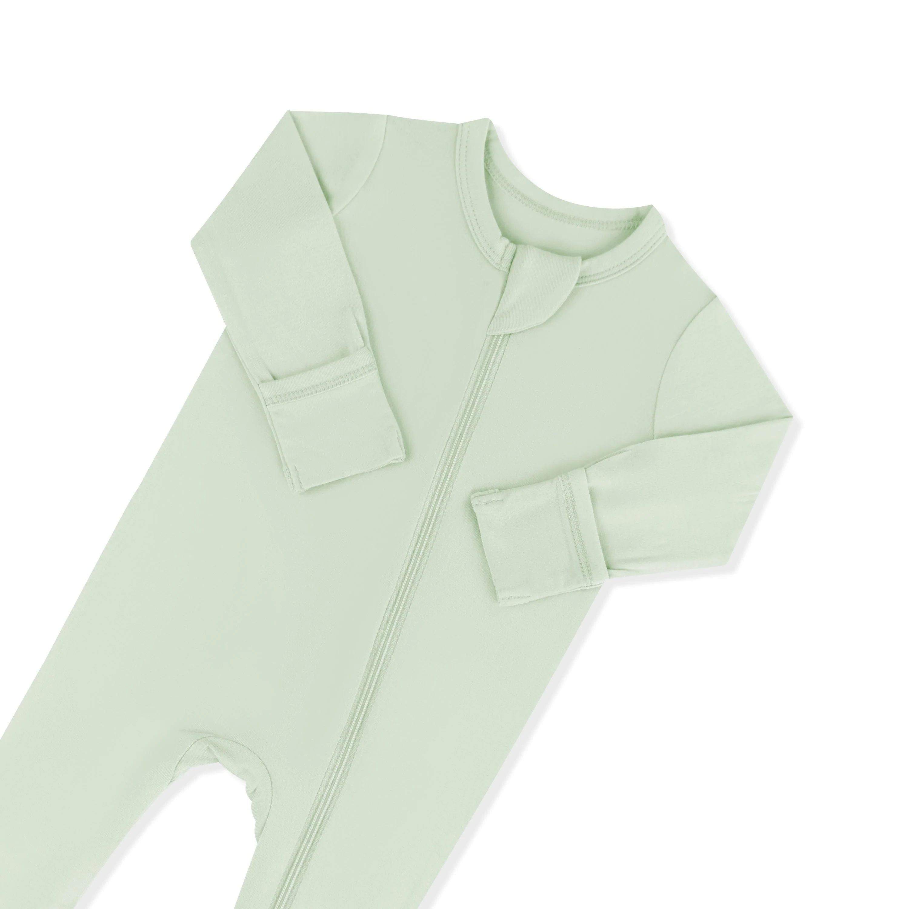 Zippered Footie - Basil by Kyte Baby - Image 5