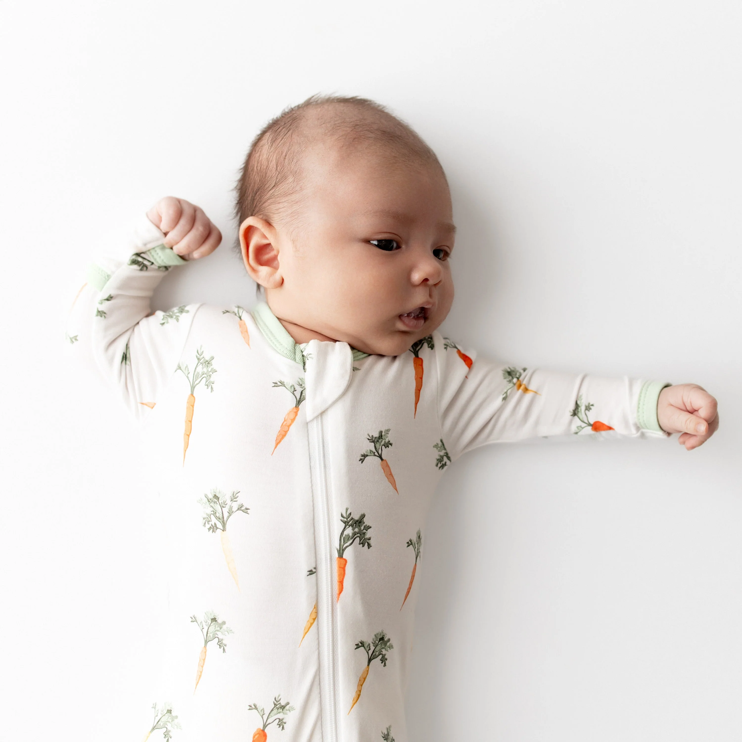 Zippered Footie - Carrot by Kyte Baby - Image 4