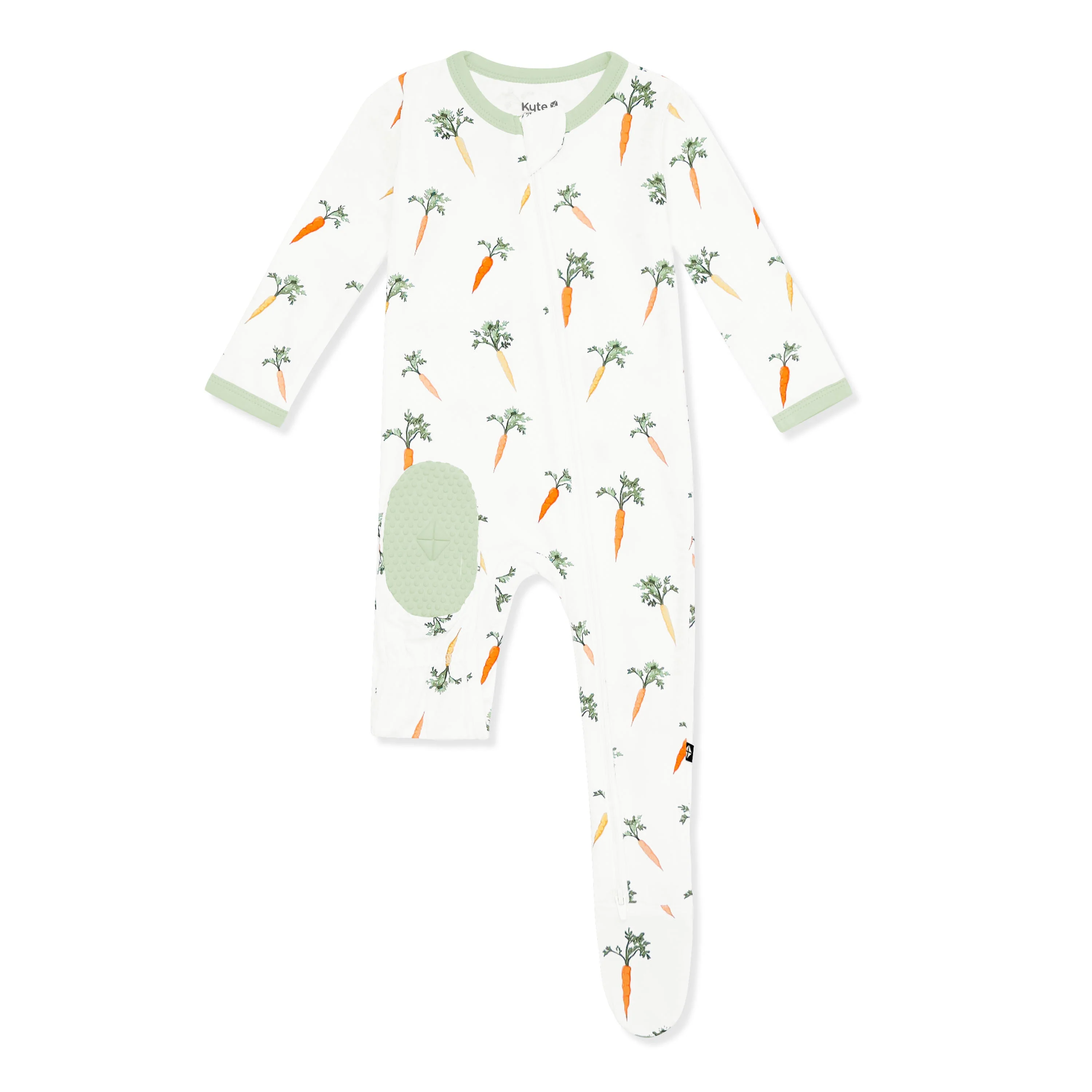 Zippered Footie - Carrot by Kyte Baby - Image 7