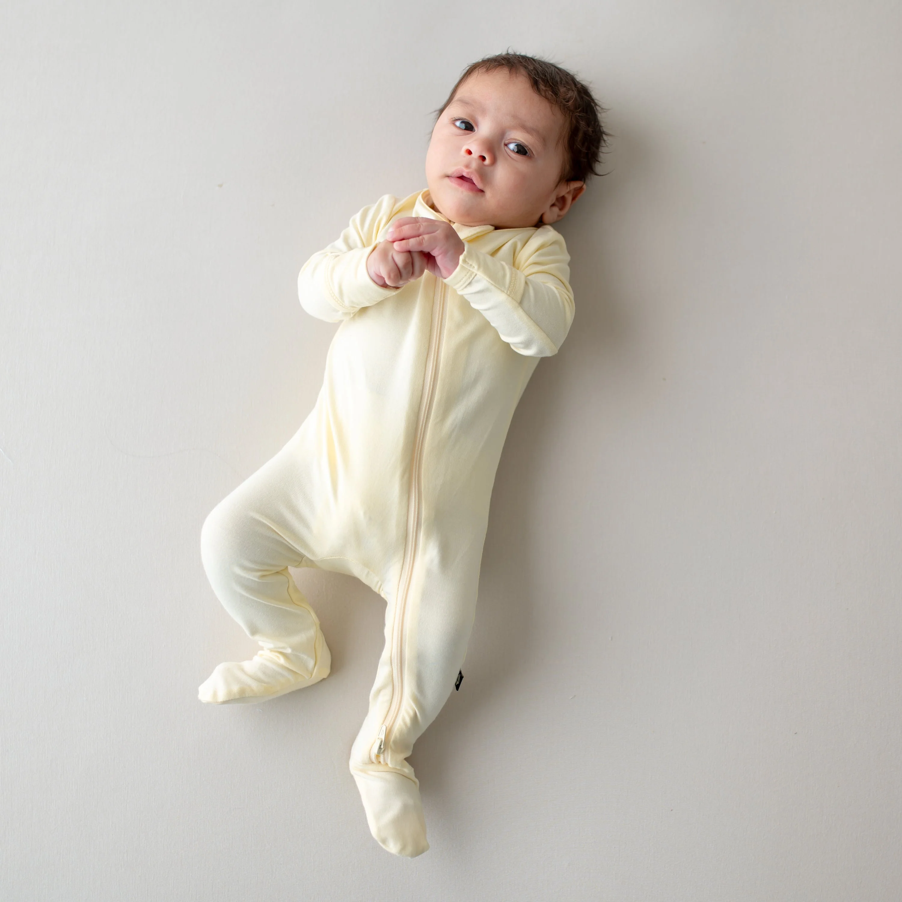 Zippered Footie - Chamomile by Kyte Baby - Image 2