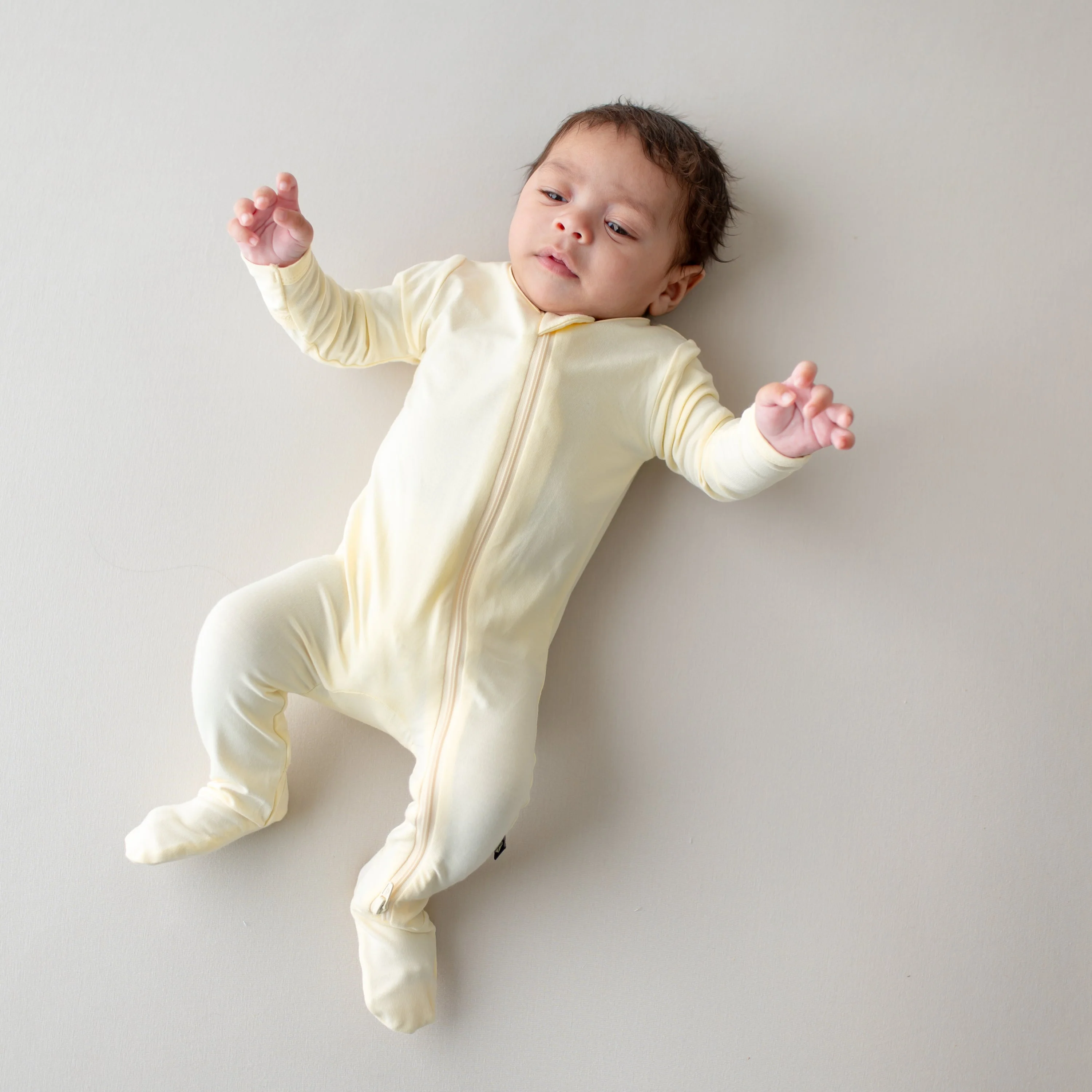 Zippered Footie - Chamomile by Kyte Baby - Image 4
